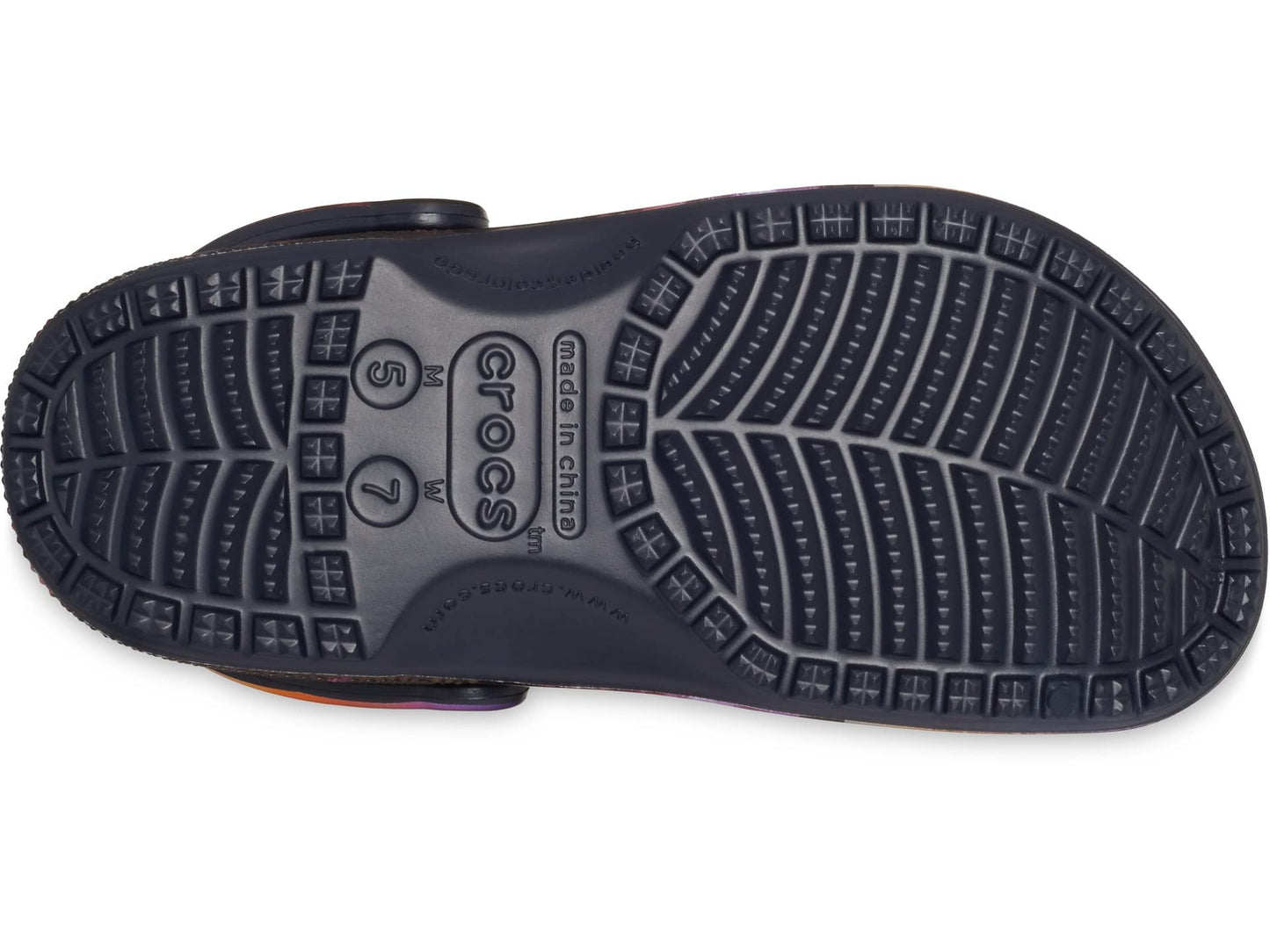 Crocs Classic Clog - Seasonal Graphic Deep Navy/Meta Space Men's 4, Women's 6 Medium