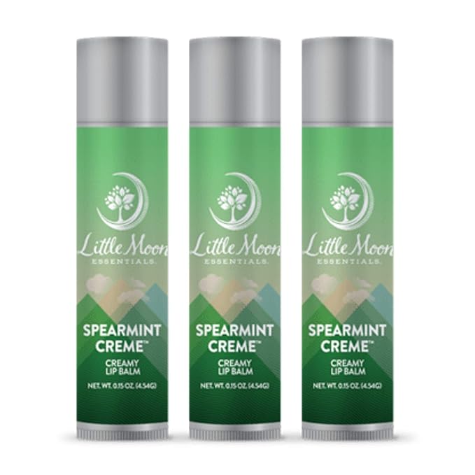 Little Moon Essentials Lip Balm (Spearmint Crème, 3 Pack)