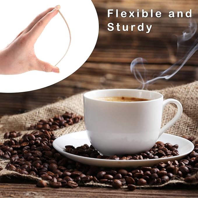 Wooden Coffee Stirrers 5.5" Coffee Stir Sticks 1000 Pcs, Natural Birch Round End Thick Birch Wood Eco-Friendly， Suitable for Coffee, Cocktail and Hot Drinks