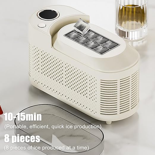 Mini Ice Maker Machine Counter Top for Home, Ice Ready in 10 Mins, Low Noise & Energy Saving, Easy to Clean, Portable Small Clear Ice Cube Maker for Kitchen (Purple #Name?)