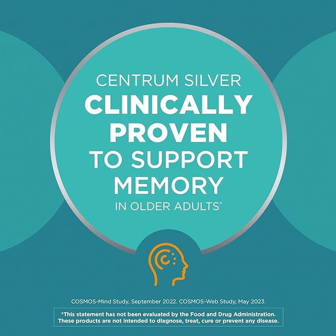 Centrum Silver Men 50 Plus Vitamins, Multivitamin Supplement, 200 Tablet (Pack of 1)
