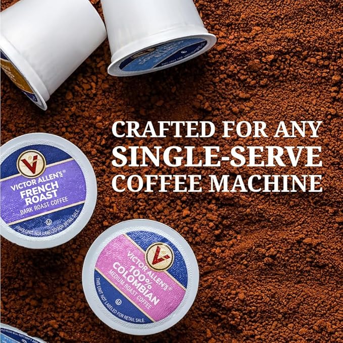 Victor Allen's Coffee Italian Roast, Dark Roast, 42 Count, Single Serve Coffee Pods for Keurig K-Cup Brewers