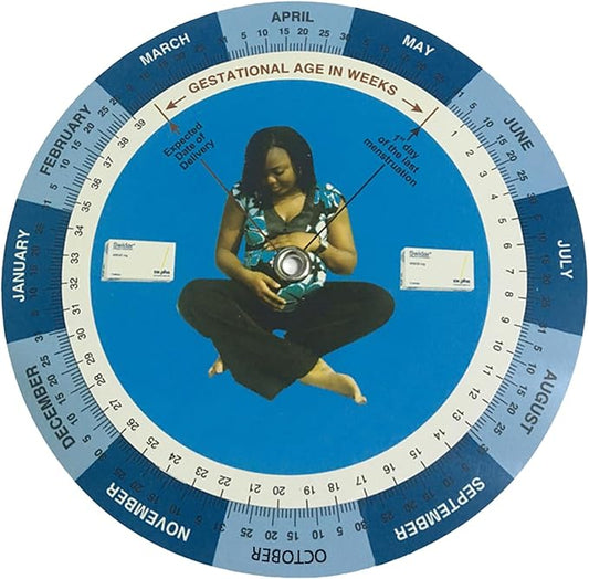 8Pcs Pregnancy Wheel Badge Card, Pregnancy Wheel Due Date Calculator for Doctors Midwives Nurses Pregnant Patients