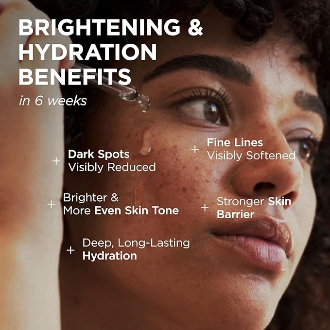 BIOCHEM Nonapeptide-1 Brightening Serum–Dark Spot Corrector & Melanin Inhibitor Ampoule for Even Skin Tone & Natural Glow– Anti-Aging Peptide Treatment for Face & Neck,1.01 fl oz/30 mL