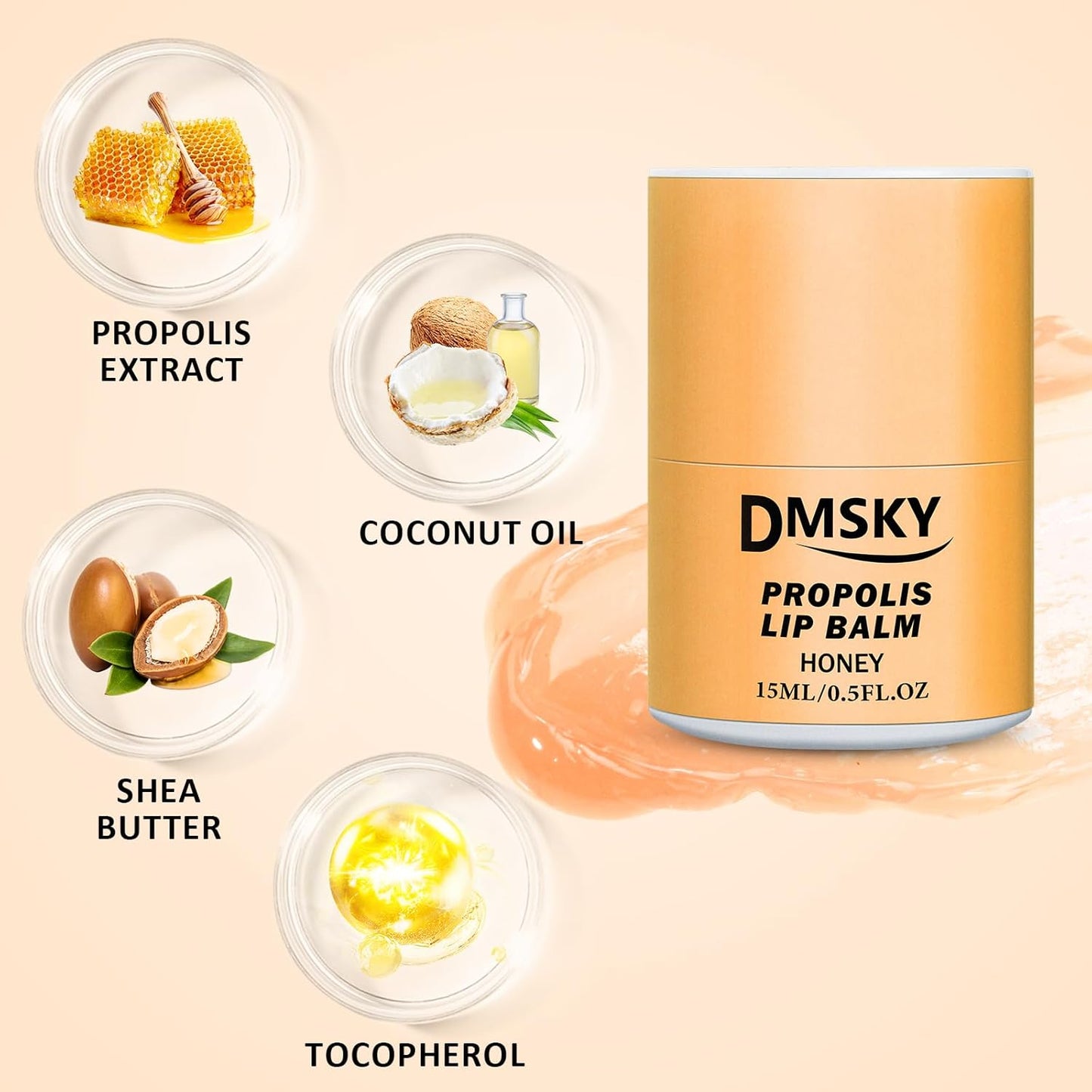 DMSKY Lip Sleeping Mask Set 8 Pack, Nourish and Hydrate Lip Butter with Shea Butter & Vitamin E, Lip Balm for Dry Lips, Gifts for Women