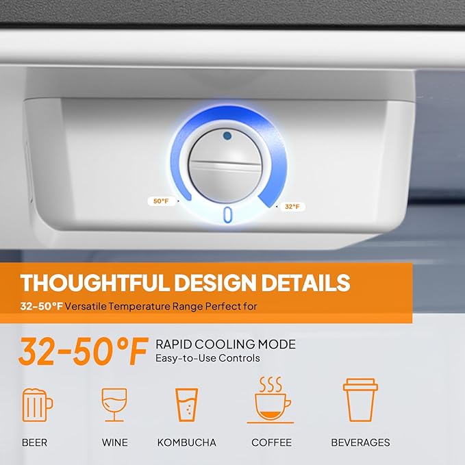 ROVSUN BF-152 Full Size 5.4 Cu.Ft, Beer Kegerator with CO2 Tank Included, Draft Beer Dispenser for Home Bar, 152L Beverage Refrigerator Direct Cool, Metal Cabinet, Single Tap, Black