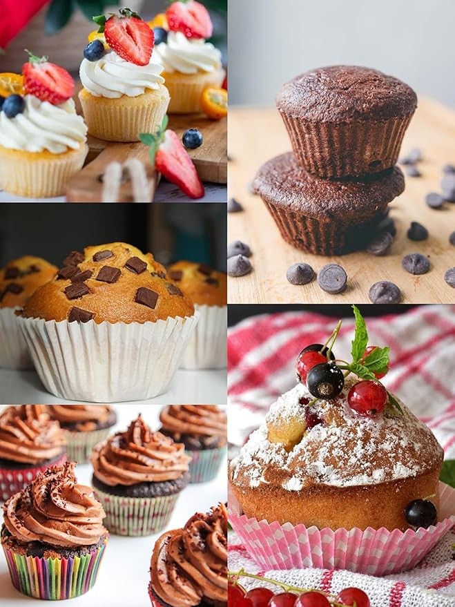 Walooza Muffin Cupcake Pan, Mini Muffin Tins Nonstick 24, Muffin Top Pan and Mini Cheesecake pans, Toast Oven Baking Supplies Non Stick Cake Pans Muffin Tray