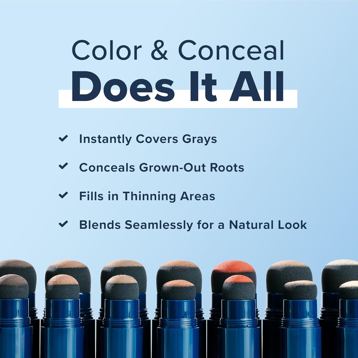 TRUHAIR Color & Conceal Waterproof Root Touch Up Hair Color Concealer - Hair Cover up for Gray Coverage and Hairline Filling - 11 Hair Colors Available (Light Brown)