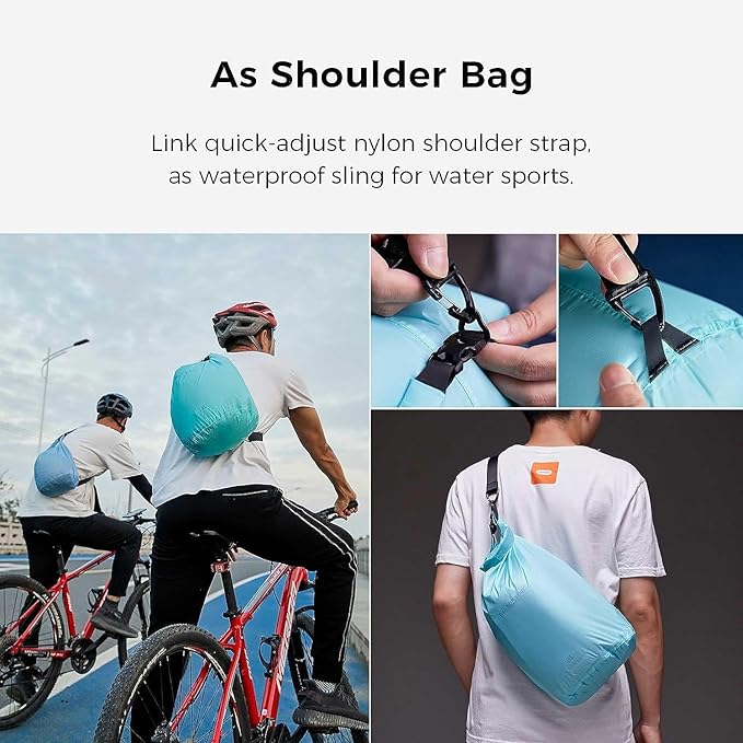 Ultralight Dry Bag Set for Backpacking, Waterproof Dry Sack for Camping, Hiking, Motorcycle, Lightweight Stuff Sack Set of 3 Pack