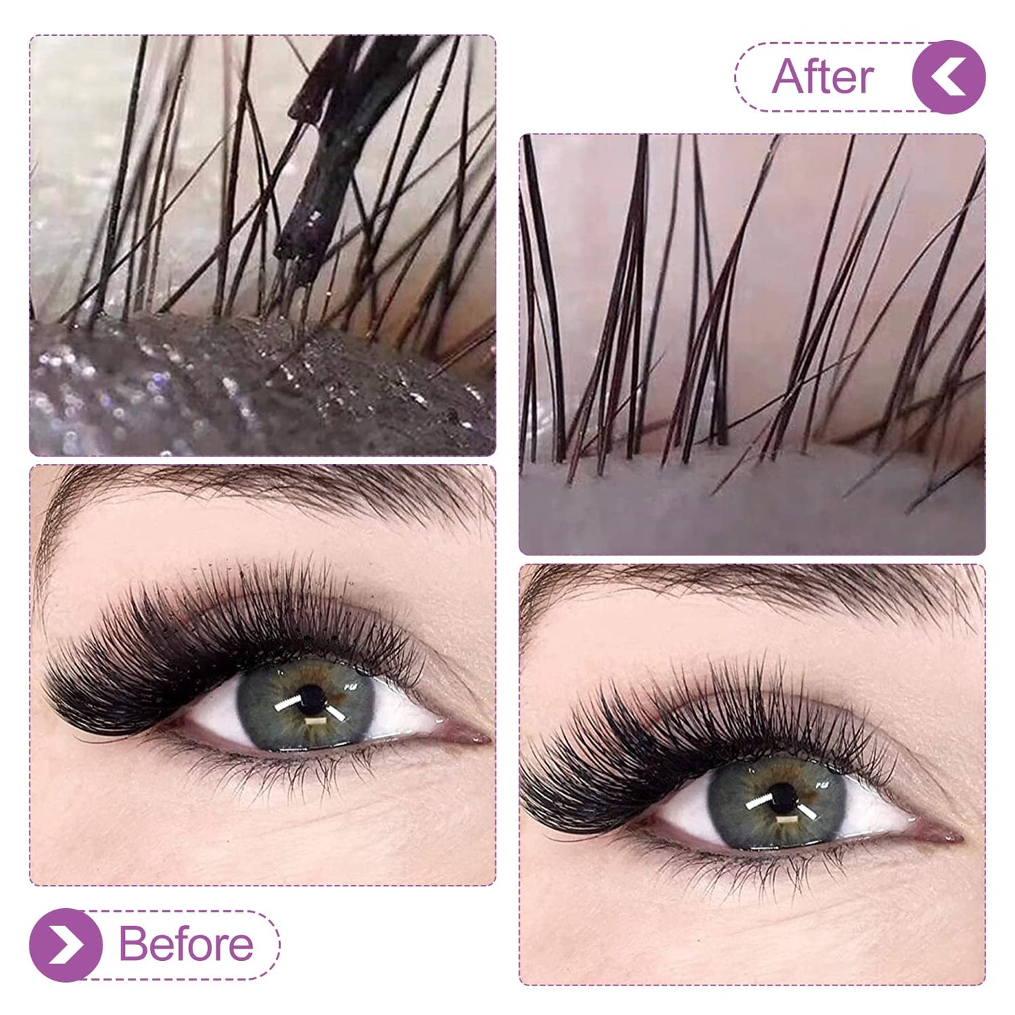 Eyelash Cleanser Concentrate 60ml Lavender Professional Lash Shampoo Foaming Cleanser DIY Wash for Extensions Lashes with Salon Home Care-Makes 12 Bottles