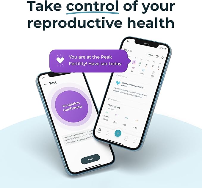 Inito Fertility Monitor & Hormone Tracker for Women | Estrogen, LH, PdG (Urine Metabolite of progesterone), FSH | Track and Confirm Ovulation | Includes 15 Test Strips (iPhone 15 Pro)