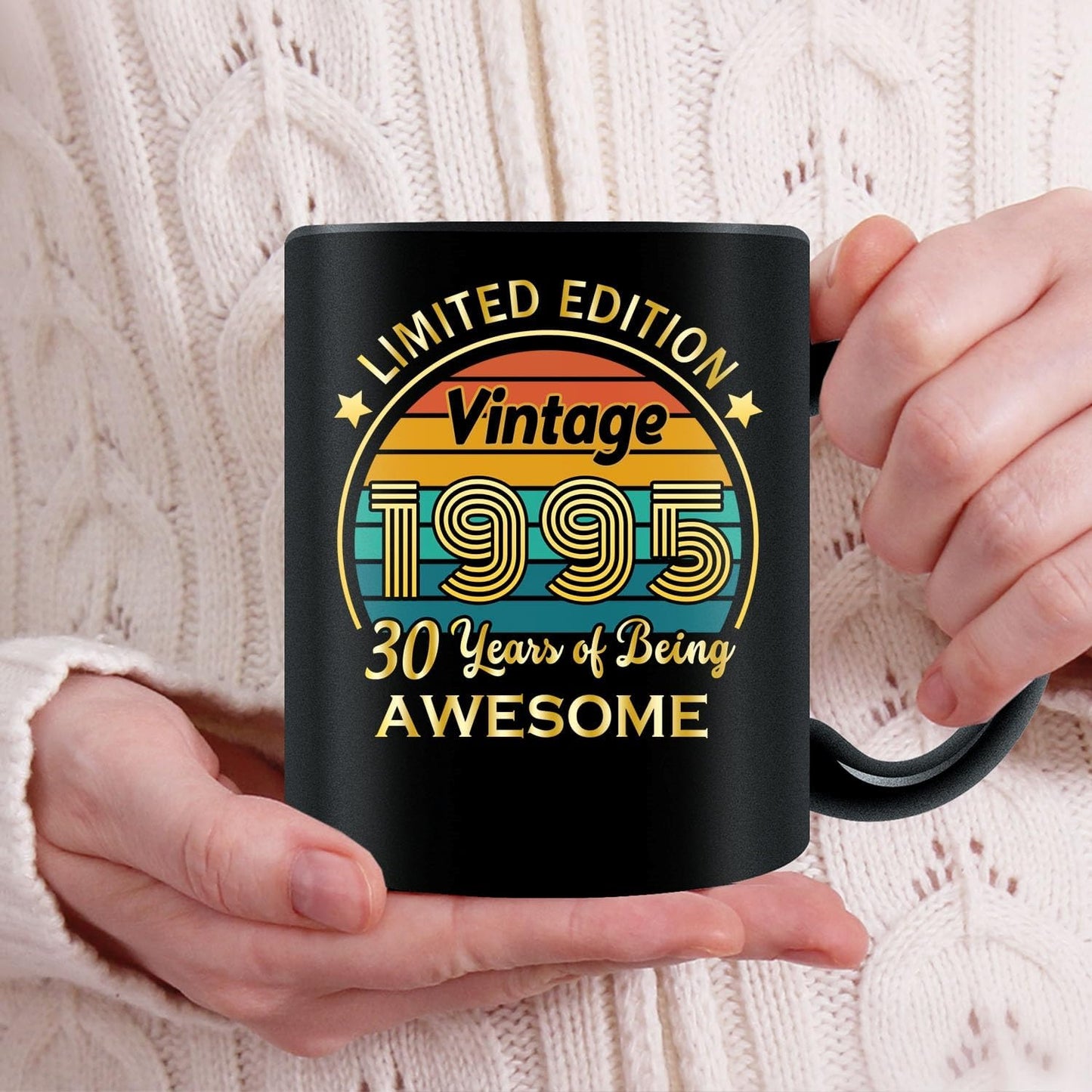 QUPT 30th Birthday Gifts for Women Men, 30th Birthday Gifts for Him, 1995 Birthday Gifts for Women Men, 30 Years Old Gifts, 1995 Birthday Gifts for Her Him, 30th Birthday Presents Coffee Mug