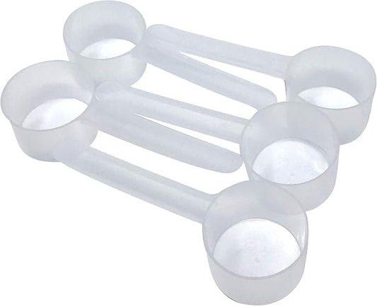 32 mL (32 CC | 1.08 Oz.) Long Handle Scoop for Measuring Coffee, Pet Food, Grains, Protein, Spices and Other Dry Goods (Pack of 5)