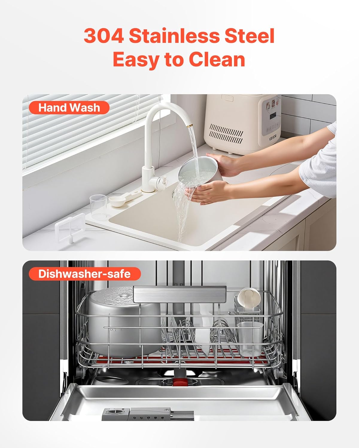 VEVOR Upright Automatic Ice Cream Maker with Built-in Compressor, 1 Quart No Pre-freezing Gelato Maker & Frozen Yogurt Machine, 4 Modes Electric Sorbet-Maker, Compressor Ice Cream Machine for Home