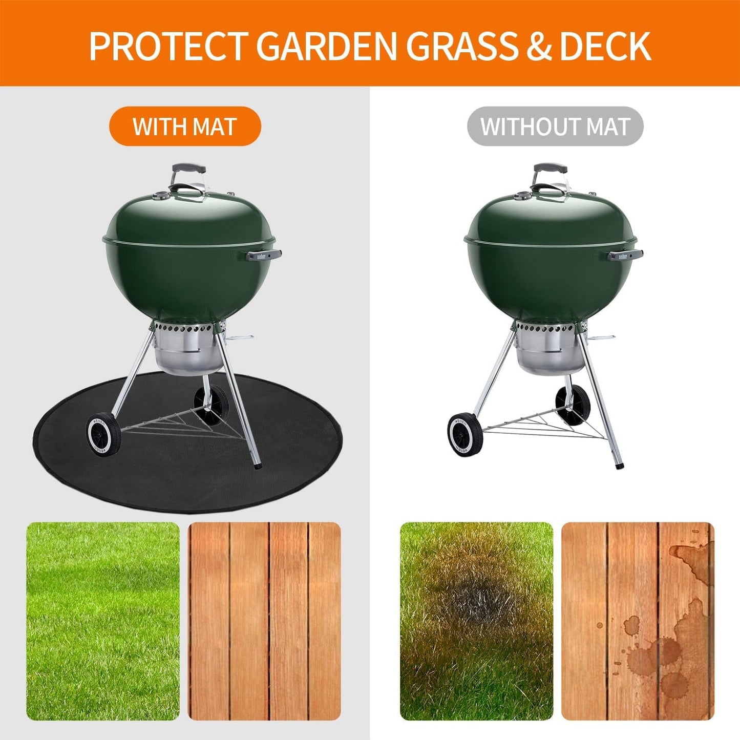 40" Fire Pit Mat for Solo Stove Bonfire, Round Fireproof Firpit Mats under Fire Pit,Camping Stove Mat for Solo Stove Accessories,under Grill Mat for Outdoor Grill,Deck Patio Protector BBQ Mat,Portable