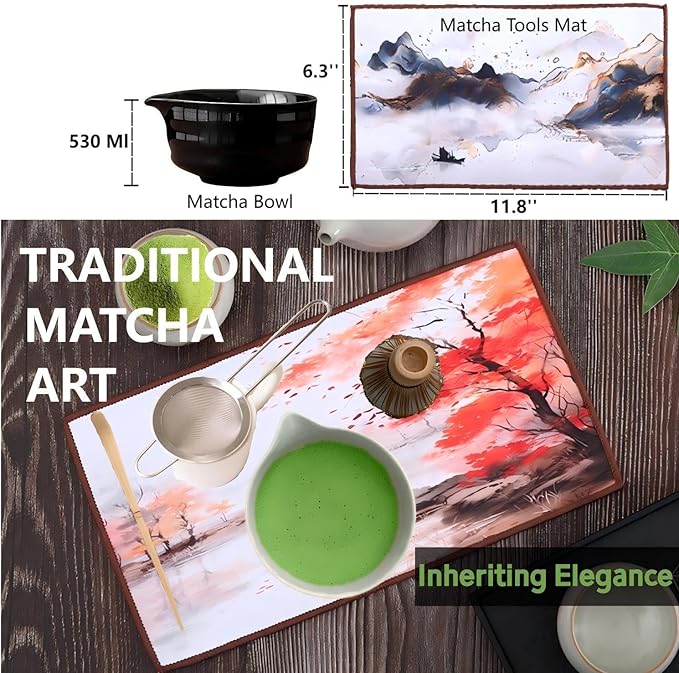 Matcha Whisk Holder Matcha Chasen Whisk Stand Ceramic Holder fit for Traditional Japanese Tea Ceremony Starter (Cyan)