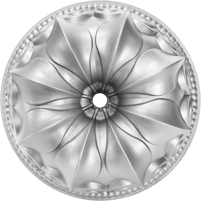 Frcctre 9 Inch Non-Stick Fluted Cake Pan, 10 Cups Heavy Duty Fluted Tube Cake Pan Baking Mold Easy Release Aluminum Baking Mold for DIY Cakes