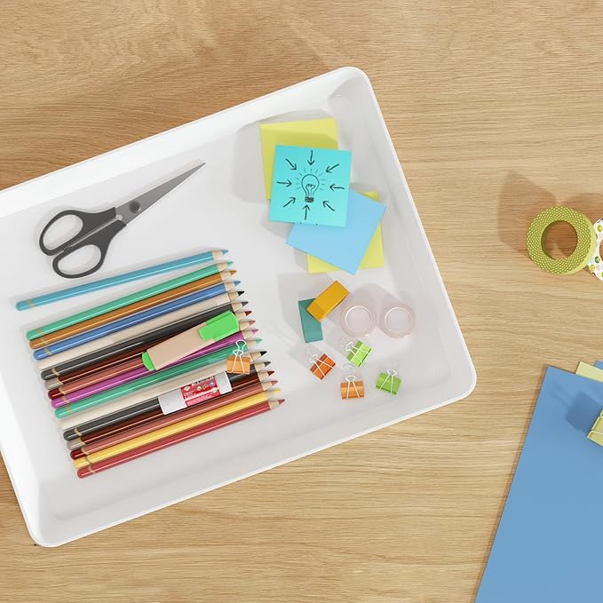 Lifewit Serving Tray for Party Supplies, Reusable Serving Platter for Catering, Snack, Fruit, Charcuterie, Appetizer, Plastic Food Trays, Hosting Essentials, BPA Free, 4 Pcs, Extra Large(16" x 12")