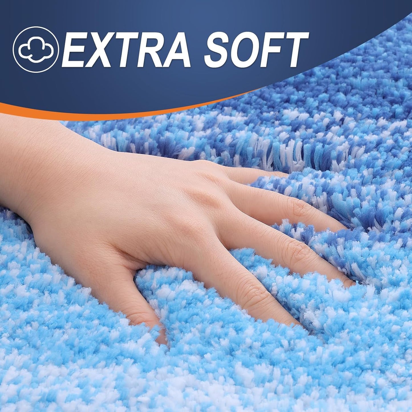 OLANLY Bathroom Rugs Mat 30x20, Extra Soft Absorbent Microfiber Bath Rugs, Rubber Backing, Quick Dry, Washable Bath Mats for Bathroom Floor, Tub and Shower, Home Decor Accessories, Light Royal Blue