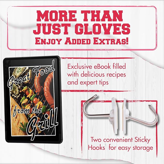 KITCHEN PERFECTION Silicone Smoker Oven Gloves For Women -Extreme Heat Resistant BBQ Gloves -Handle Hot Food Right on Your Smoker Grill Fryer|Waterproof Oven Mitts Grill Gloves |Superior Set+3 Bonuses