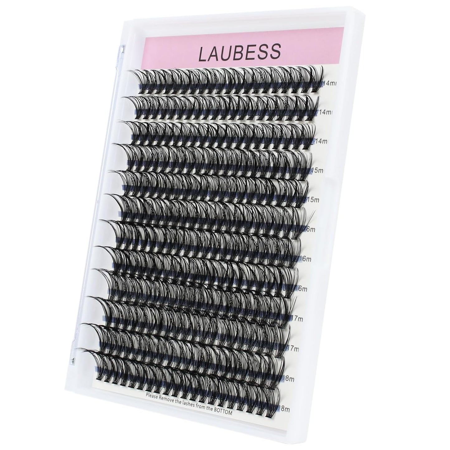 Eyelash Clusters LAUBESS Lash Clusters Individual Lashes Cluster Eyelash Extensions DIY at Home Waterproof Cluster Lashes (40D-0.07D-14-18)