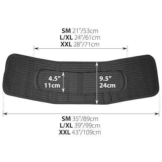 ORTONYX Abdominal Binder for Postpartum, C-Section, and Hernia Support - Belly Band for Women and Men - Adjustable Hook&Loop, Breathable Fabric, Lower Back Support - Black L/XL