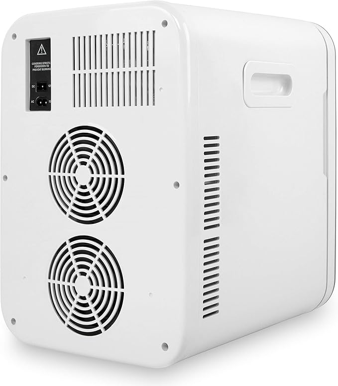 Cooluli 20 Liter Mini Fridge with Temperature Control - White Thermoelectric Cooler and Warmer for Bedroom, Office, Car, Dorm