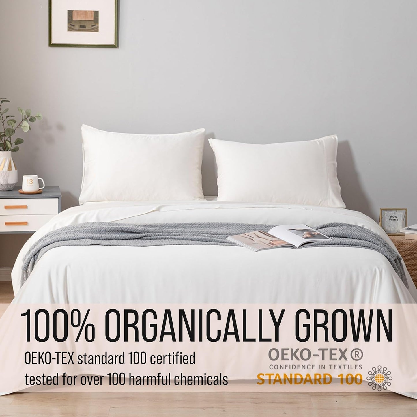 Bella Coterie Luxury Bamboo Viscose Twin XL Size Sheet Set | 100% Organically Grown | Ultra Soft | Cooling for Hot Sleepers | 18" Deep Pocket [Ivory]