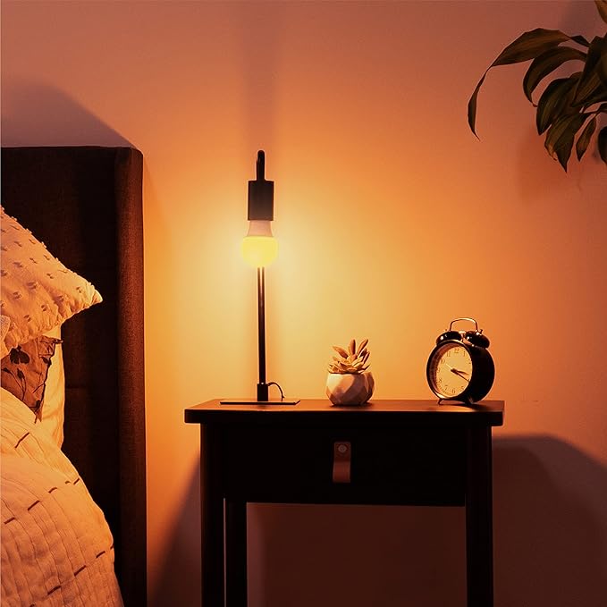 2 Pack Sleep Amber Light Bulbs I Blue Light Blocking Led Lights for Bedroom Soft Warm Light Bulbs I 7 Watts E26 Led Bulb 60 Watt (Equivalent) I Night Light Bulbs for Lamp, Bedroom Lights, Kids Room