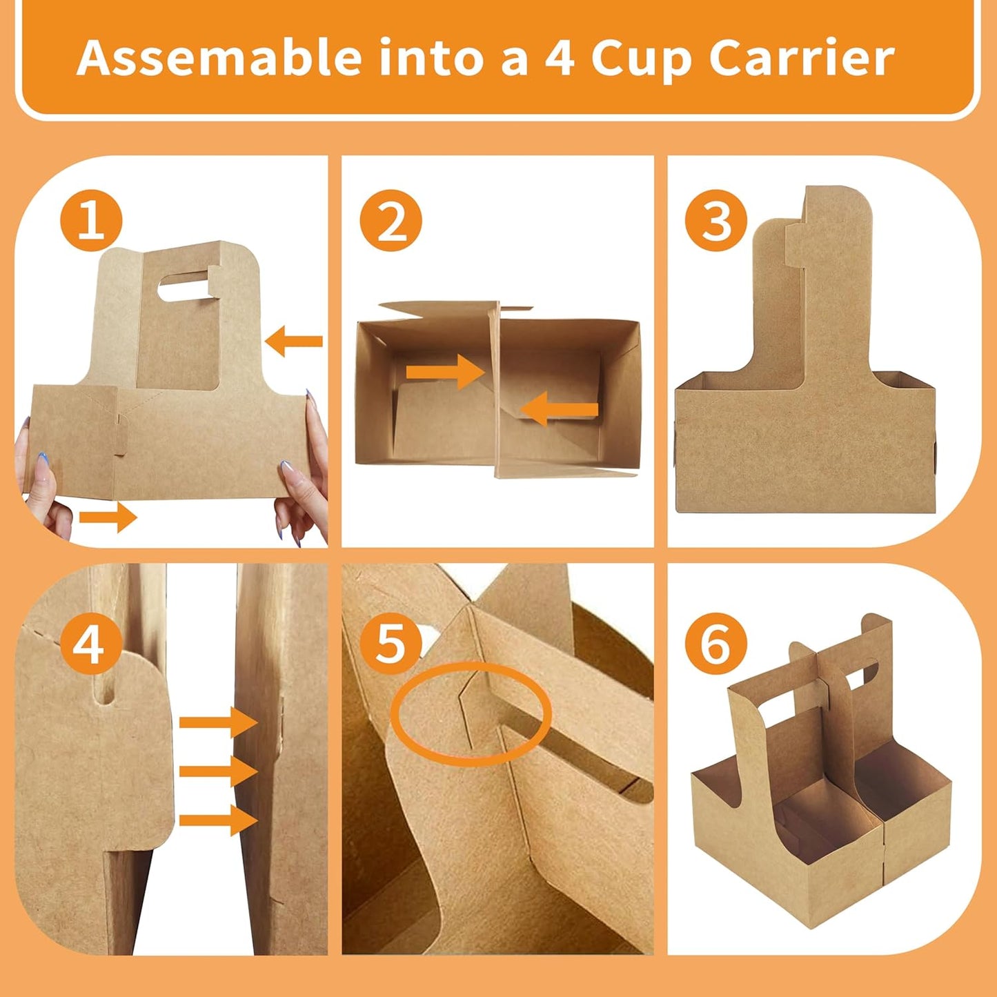 2 Cup Drink Carrier,16 Pack Coffee Cup Holders with Handle,Cardboard Cup Holders for Hot or Cold Drinks,Coffee Carrier with Ribbon and Card,Food Delivery Services and Bouquet(Pink)