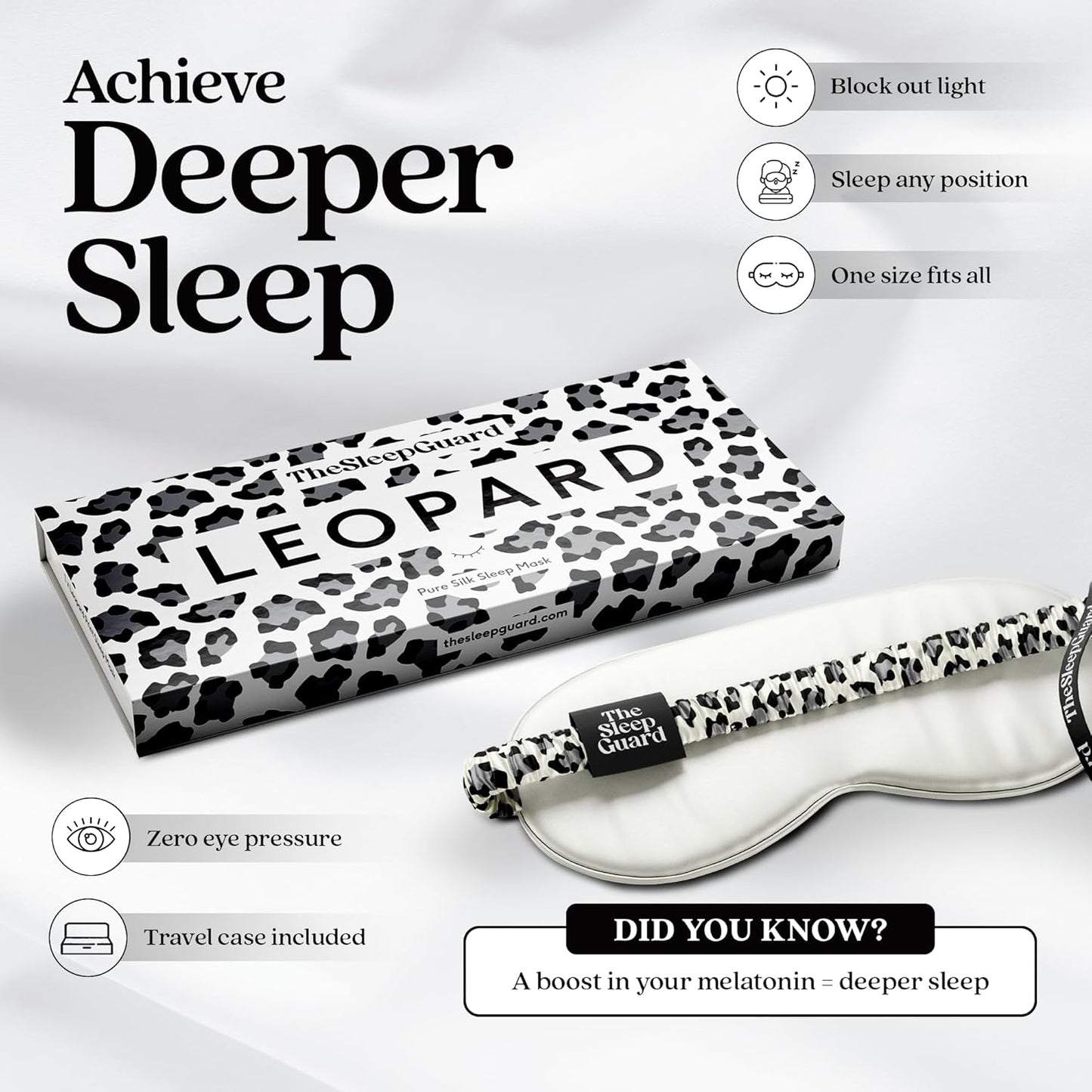 Pure Silk Sleep Mask [100% 6A Mulberry Silk, 22 Momme] Light Blocking Travel Essentials. Eye Masks for Sleeping. Black Oeko-Tex Blindfold. Eye Covers for Men & Women