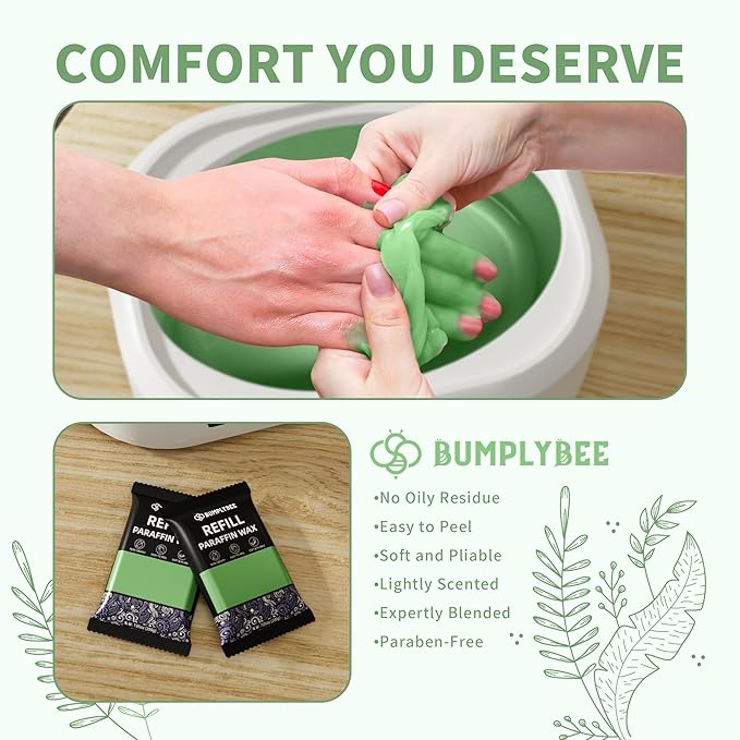 Paraffin Wax Machine for Hand and Feet - 3500ml Hand Wax Paraffin Machine with 8 Pcs Aloe Vera Paraffin Bath, Moisturizing and Exfoliating