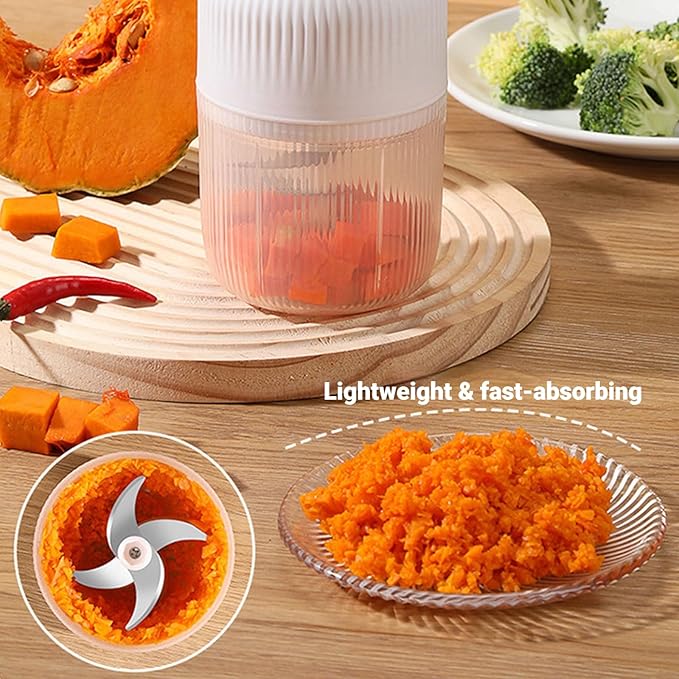 2026 New Electric Garlic Chopper, Mini Portable Veggie Chopper, Small Cordless Garlic Choppers Mincer, USB Rechargeable, 350ML Electric Mini Veggie Cutter for Onion, Garlic, Chili, Ginger (2Mix)