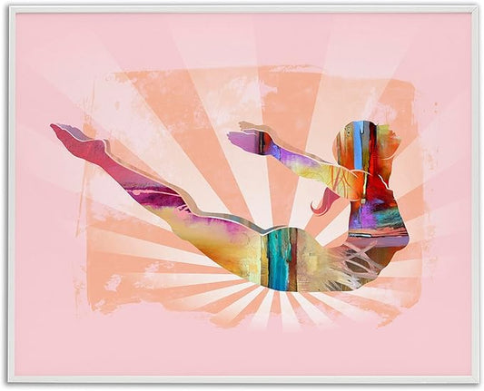 Stupell Industries Abstract Mindfulness Exercise Framed Giclee Wall Art Design by Tim Parker, White Framed, 30 x 24