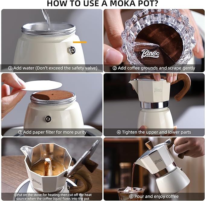 Espresso Maker Stovetop,Camping Moka Pot 2 Cup/120ML,Stove Top Espresso Italian Coffee Maker,Easy to Use (Blue)