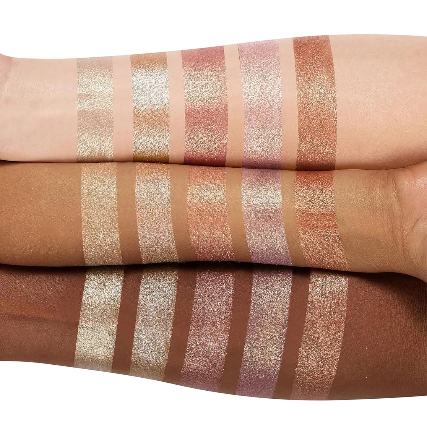 2 Packs Highlighter Powder Palette, 5 Colors Makeup Palette Contour Palette Eyeshadow Makeup Kit Waterproof Long Lasting Brilliant Lighten Skin Color Professional Face Shading Set (2, brown, Large)