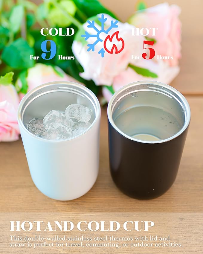 6 Pack 16 oz Sublimation Tumblers Blanks Bulk, Travel CoffeeTumblers with Straw and Lids, Reusable Cups with Lids for lced and Hot Drinks