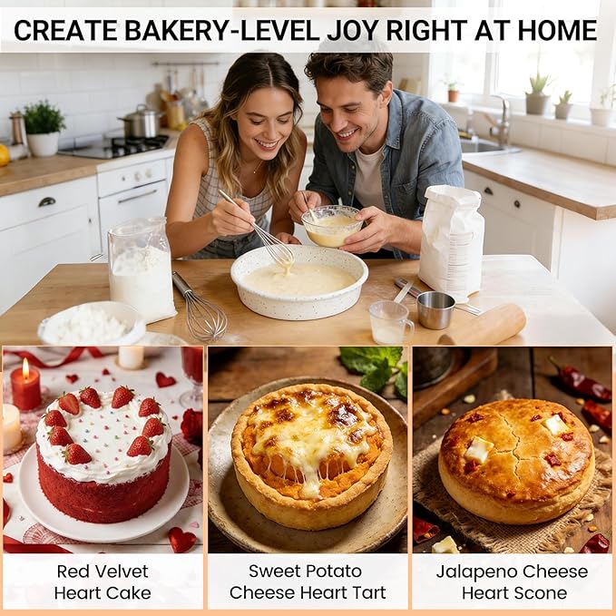 SJ 10 Inch Silicone Round Cake Pan with Metal Reinforced Frame Set of 3, Nonstick Silicone Cake Mold for Baking Suitable for Making Layers, Cheese & Chocolate Cakes