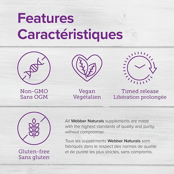 Webber Naturals Vitamin B100 Complex Time Release, 140 Tablet