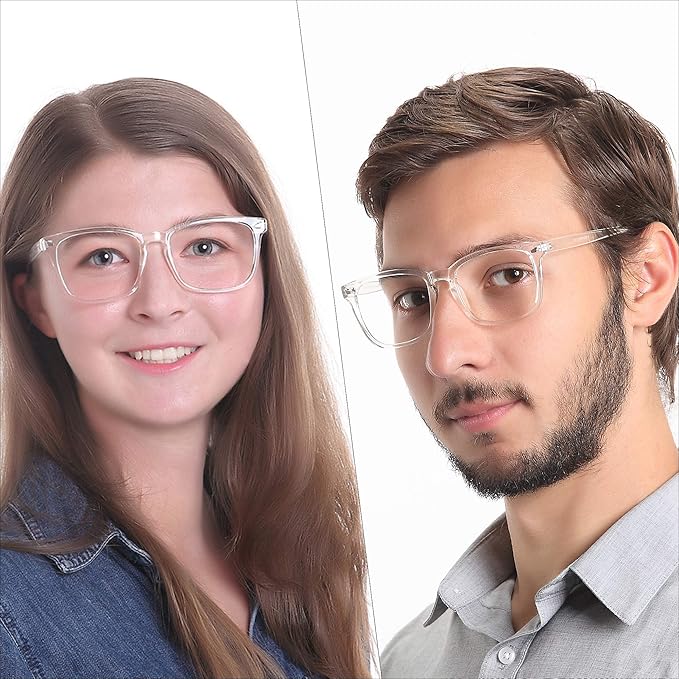 YEIN Bifocal Reading Glasses with Blue Light Blocking Lenses, Bifocal Reader for Women and Men, Vintage Square frame with Spring Hinge (+0.50/+3.00 magnification)