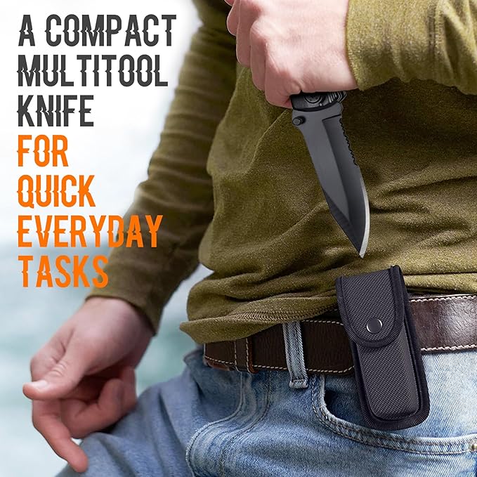 Grandson Gifts from Grandma, Multitool Knife, Grandson Gifts, Grandsons Christmas Practical Gift, Gift for Camping, Hiking, Fishing, 20 in 1 Multitool