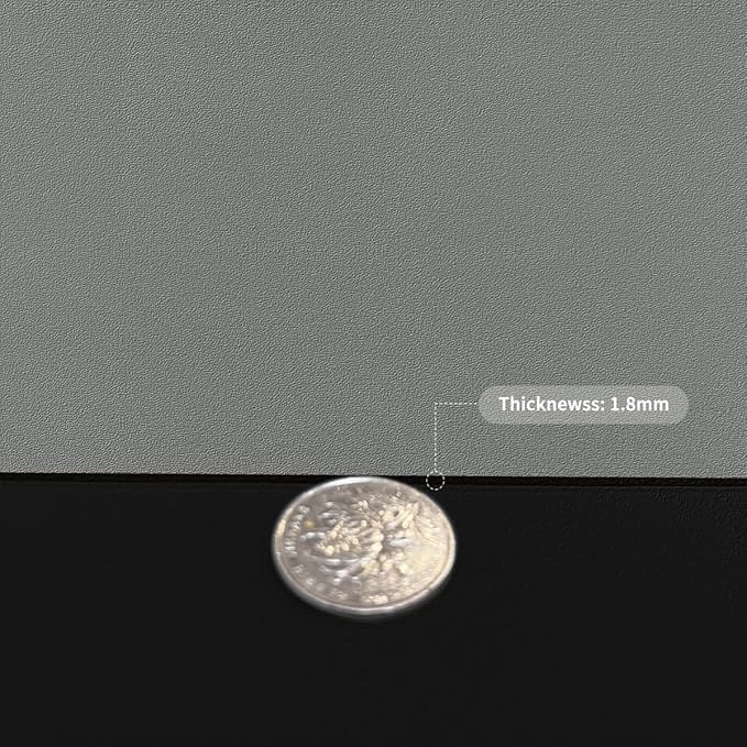 Leather Table Cover,1.8mm Thick,12x84 Inch Desk Cover,Dresser Cover Top,Dresser Protector Top,Dresser Cover,End Table Cover.(Black+Gray,12x84)