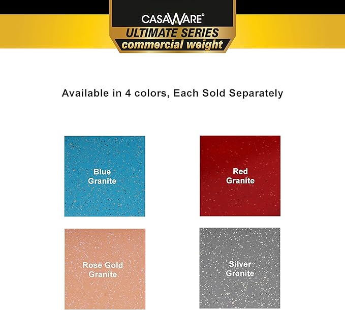 casaWare 2pc Ultimate Commercial Weight 15 x 10 x 1-Inch Cookie Sheet Set (Red Granite)
