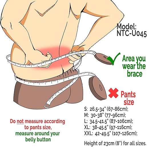 NeoTech Care Back Support Belt - Breathable & Adjustable Lower Back Brace - Double Pull Compression Straps (Black, Size XL)