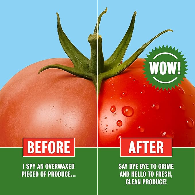 Rebel Green Fruit & Veggie Clean - Plant-Based Produce Cleaner - Natural Fruit and Vegetable Wash with No Aftertaste - Dirt & Grime Removal - Made with Organic Extracts of Citrus - 16 FL OZ