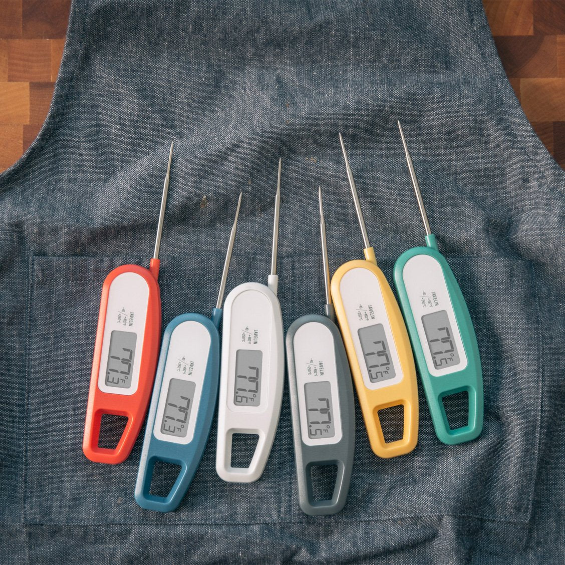 Lavatools Javelin® Ultra-Fast 3-Second Digital Instant Read Meat Thermometer for Grill and Cooking, 2.75" Probe, Compact Foldable Design, Large Display, IP65 Water Resistant, NSF Certified – Milk