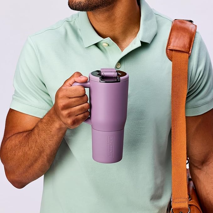 BrüMate Müv - 25oz 100% Leak Proof Insulated Coffee Mug with Handle & Lid - Stainless Steel Coffee Travel Mug - Double Walled Coffee Cup (Primrose)