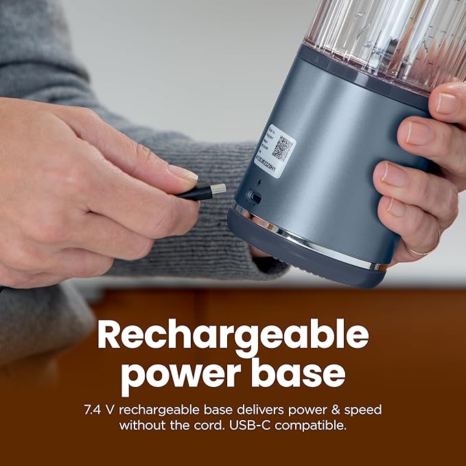 Ninja BC151CR Blast Portable Blender, Cordless, 18oz. Vessel, Personal Blender-for Shakes & Smoothies, BPA Free, Leakproof-Lid & Sip Spout, USB-C Rechargeable, Dishwasher Safe Parts, Cranberry Red
