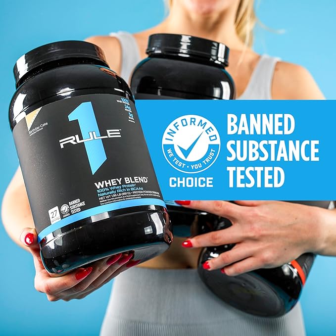 Rule One Proteins, R1 Whey Blend-Lightly Salted Caramel, 24g Fast-Acting Whey Protein Concentrates, Isolates, and Hydrolysates Per Serving, with Naturally Occurring EAAs and BCAAs, 5lbs