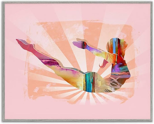 Stupell Industries Abstract Mindfulness Exercise Framed Giclee Wall Art Design by Tim Parker, Gray Framed, 20 x 16